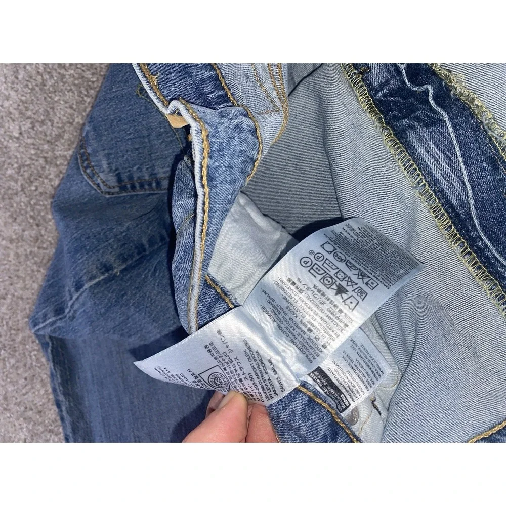 Levi's 559 Light Wash Jeans Mens 42x30 Relaxed Straight Loose Western Distress‎